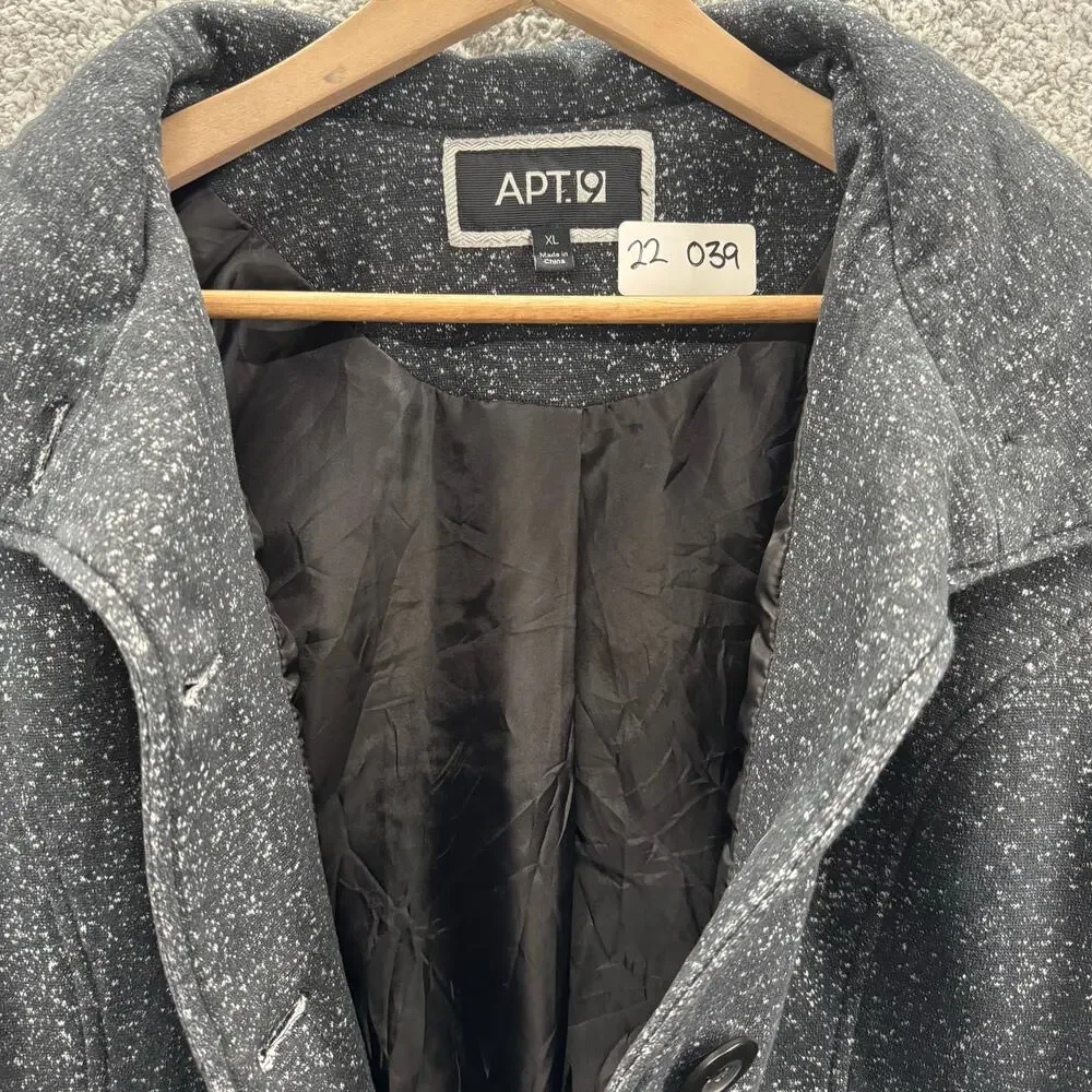 Apt. 9 Coat Women's XL Gray Tweed Button-Up Stylish‎ Jacket